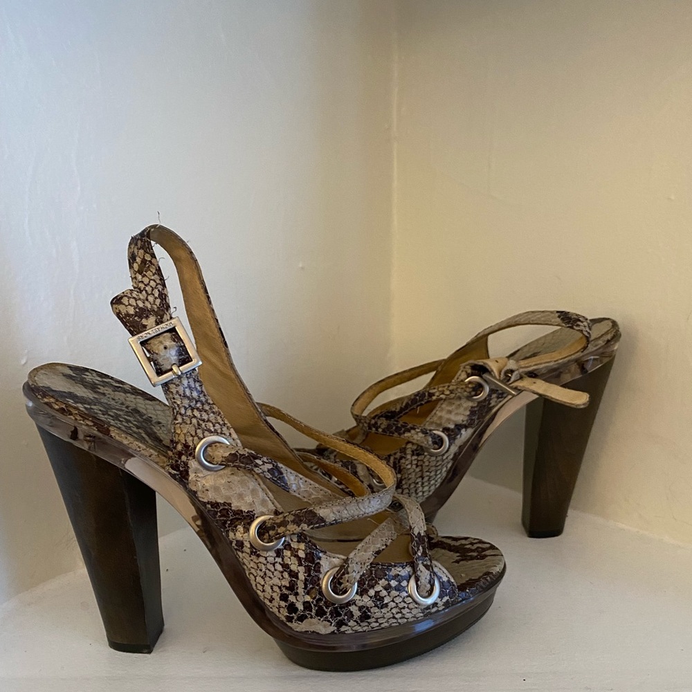 MICHAEL Michael Kors Snakeskin Platform Heels